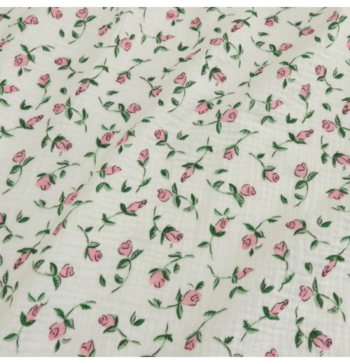 Wholesale Fast Delivery 100% Cotton Floral Liberty London Print Double Cotton Gauze Fabrics For Home Clothes