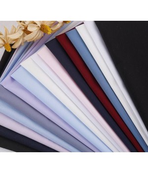 Custom Color CVC60/40 60% Cotton 150gsm Twill Fabric for Business Clothing Shirt Blouse